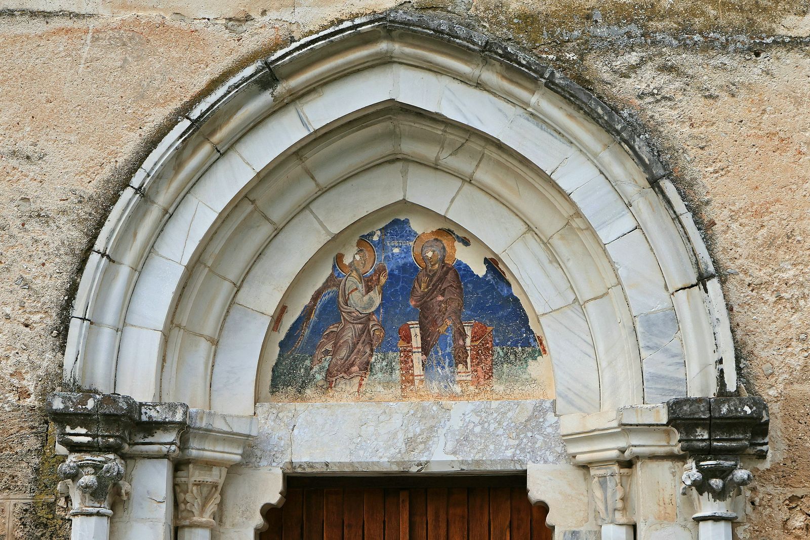 Western portal of the church, detail