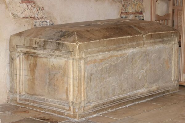 Marble sarcophagus of Serbian Queen Jelena