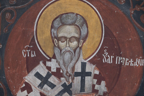 St. Lazarus the Righteous in a medallion, detail