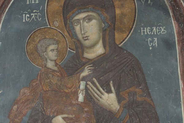 Virgin Mary with Christ of Eleusa, detail