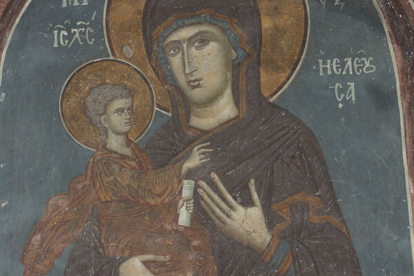 Virgin Mary with Christ of Eleusa, detail
