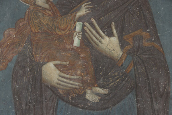 Virgin Mary with Christ of Eleusa, detail