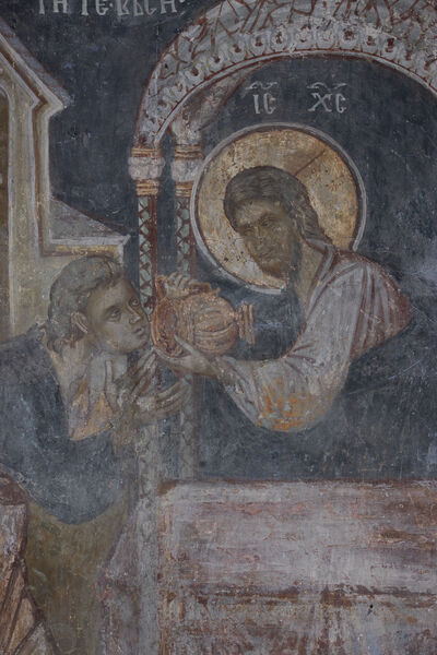 Communion of the Apostles, detail