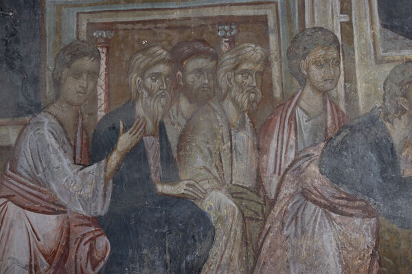 Communion of the Apostles, detail