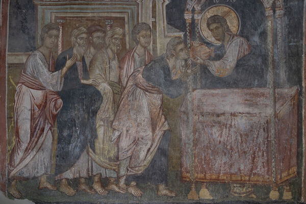 Communion of the Apostles, detail