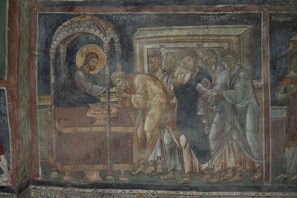 Communion of the Apostles, detail