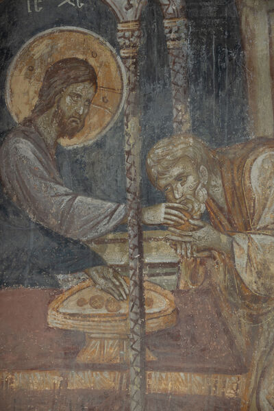 Communion of the Apostles, detail
