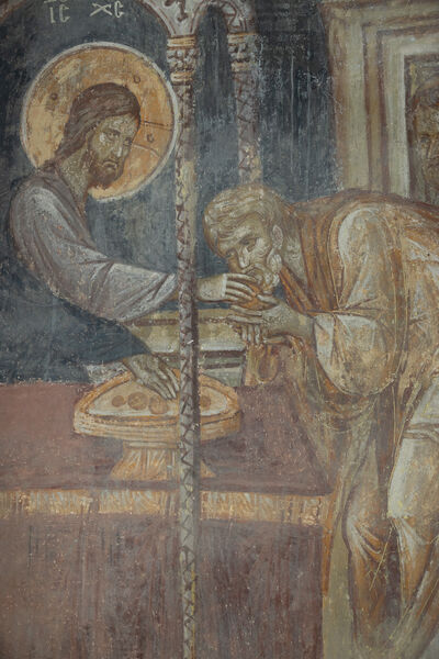 Communion of the Apostles, detail