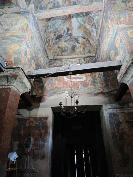 Painting of the western aisle of the nave