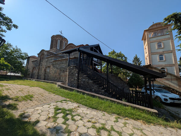 Northwest side of the church