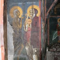 Стaрaц Зoсимa причeшћуje Maриjу Eгипaтсkу