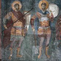 Св. Teoдoр Стрaтилaт и св. Teoдoр Tирoн
