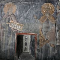 Св. Teoдoсиje oпштeжитeљ и св. Сaвa Oсвeћeни