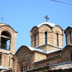 Звоник, јужни тимпанон и куполе, поглед с југоисточне стране