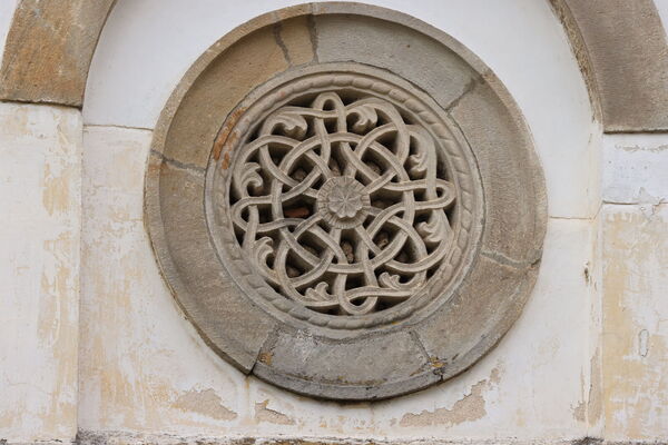 The rosette of the northern facade of the chancel