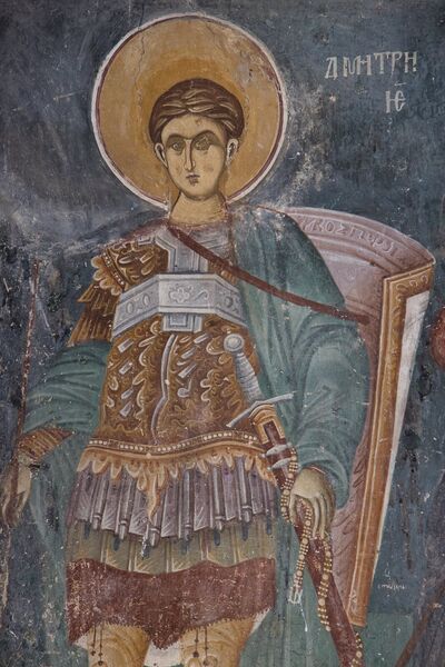 Св. Димитрије, детаљ