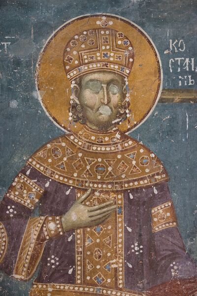 Св. цар Константин, детаљ