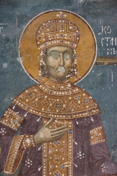Св. цар Константин, детаљ