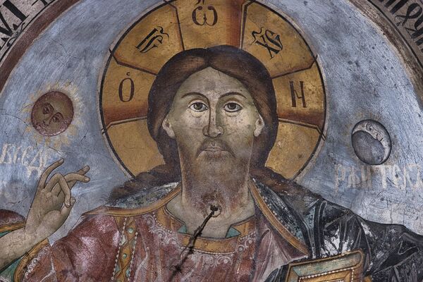 Христос Сведржитељ, детаљ