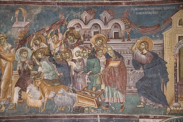 Христос изгони трговце из храма 