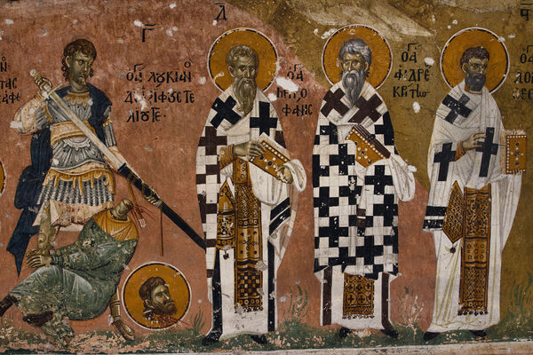 Усековање св. Лукијана, св. Митрофан, Андреја Критски и Доротеј