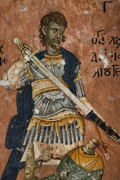 Усековање св. Лукијана, детаљ