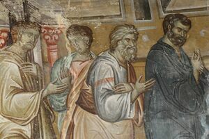 Причешће апостола хлебом, детаљ