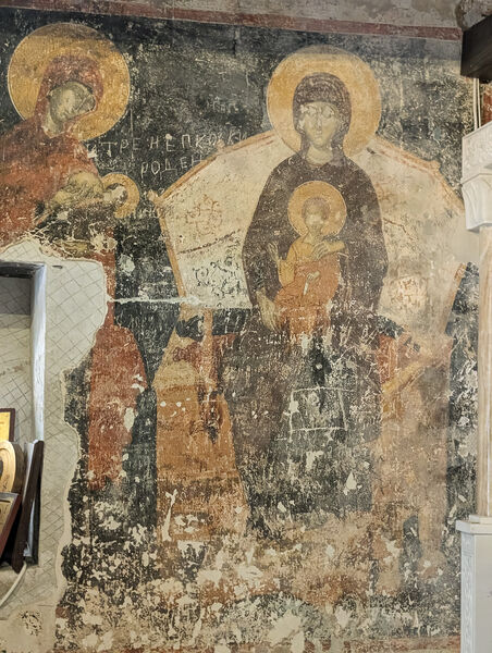 St Anne the Milkmaid and the Virgin Mary with the Child on the Throne