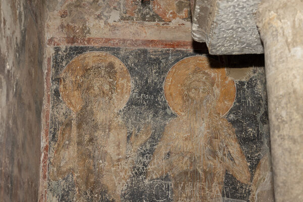 St Onuphry and the Unrecognized Hermit, detail