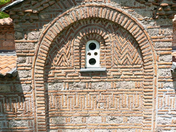 Detail of the south facade of the church